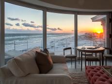 Living Room With Sunset View