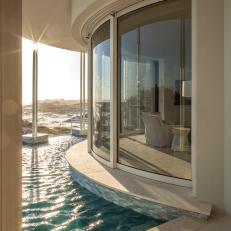 Curved Pool and Beach View