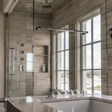 Spa Bathroom Shower and Tub