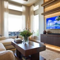Neutral Family Room With TV Cabinet