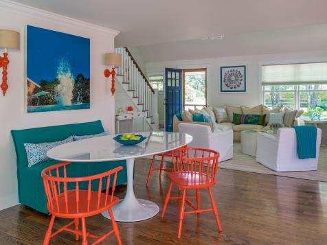 Breezy Coastal Home Filled With Pops of Orange
