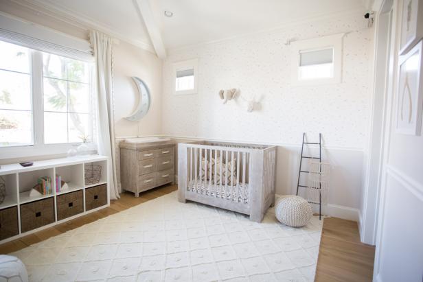 Roman Shades Curtains Line Neutral Girl S Nursery Hgtv
