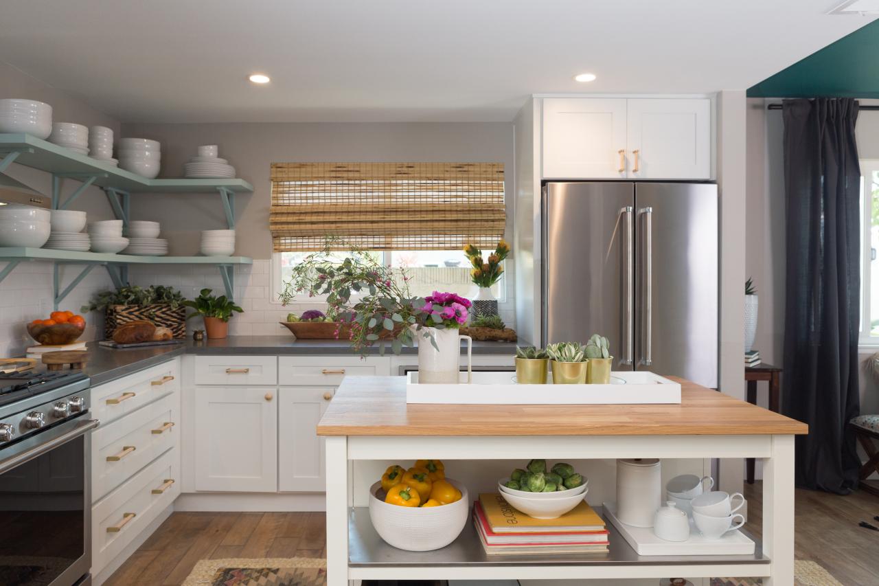Contemporary White Kitchen With Gray Quartz Countertops And White
