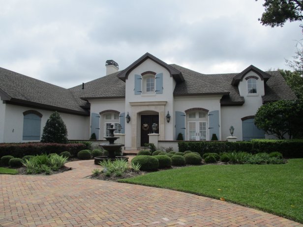 Exterior shot of front yard view of the winners new home, as seen on My Lottery Dream Home.