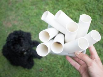 Make your own PVC pipe dog puzzle.