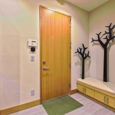 Modern Mudroom With Bench, Custom Coat Racks