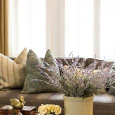 Sprigs of Lavender Add Natural Touch to Living Room