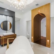 Modern Spa Bathroom With Arch Entrance