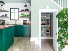 Green Kitchen and Pantry