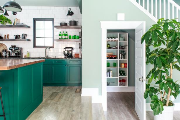 Green Kitchen and Pantry
