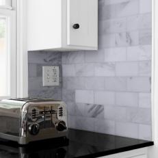 Black Kitchen Countertop and Toaster