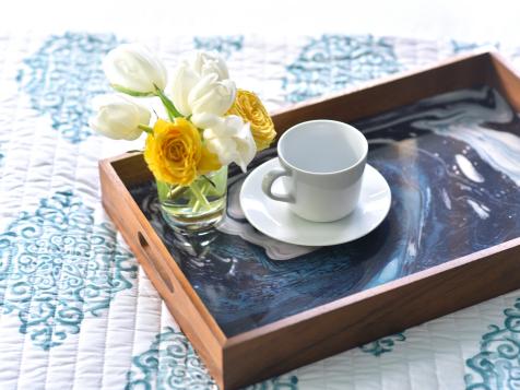How to Make a Beautiful, Paint-Poured Accent Tray