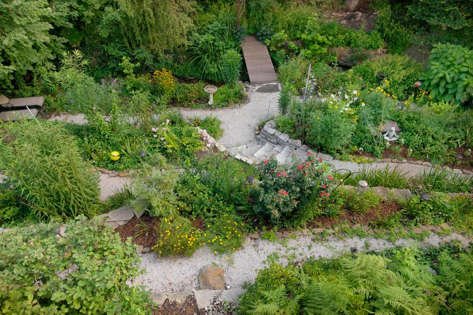 Transform A Problem Area Into, Garden Design Steep Hillside