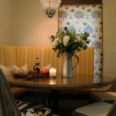 Breakfast Nook With Wicker Chairs