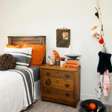 Kid Room With Orange Pillows