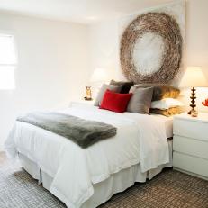 White Master Bedroom With White Dresser