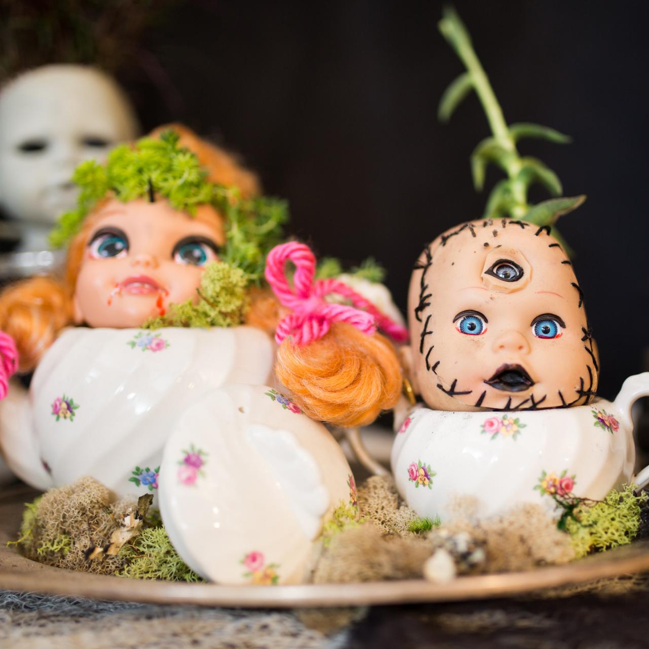 3 Ways to Make Creepy Doll Head Planters for Halloween