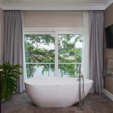 Master Bathroom With Canal View