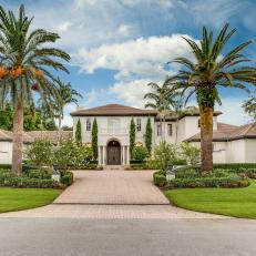 Luxury House Exterior and Palm Trees