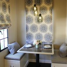 Breakfast Room With Graphic Shades