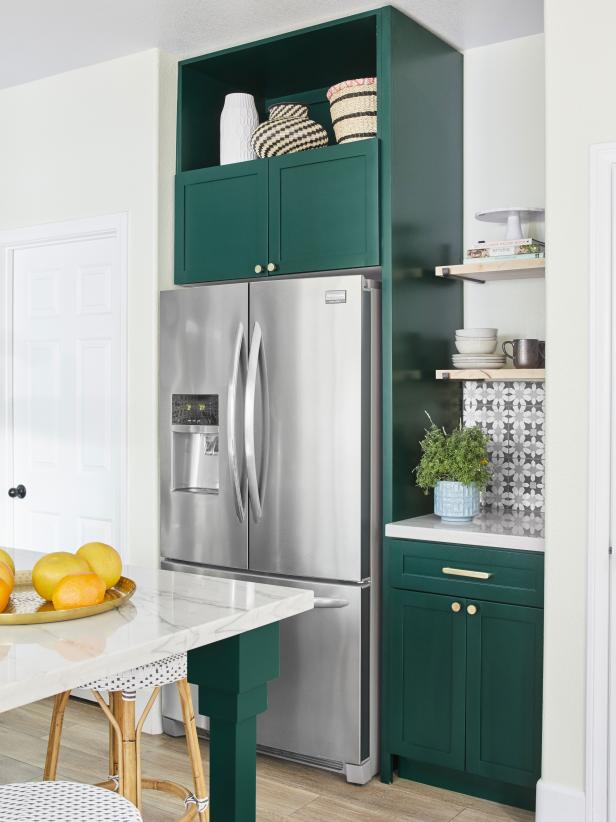 HGTV Magazine features this fridge update in a Nevada kitchen renovation