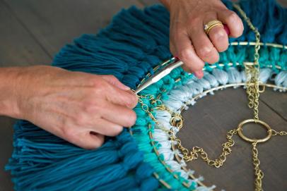 Make a Boho Beaded Macramé Curtain With a Built-In Planter Hanger