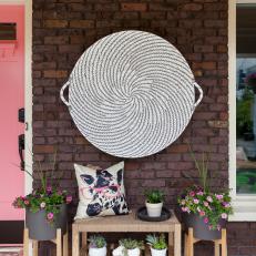 Brick Wall With Basket Art