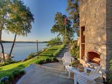 Lakefront Patio and Fireplace