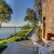 Lakefront Patio and Fireplace