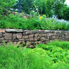 Tiered Garden and Stone Wall