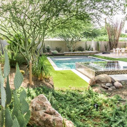Desert Backyard With Pool