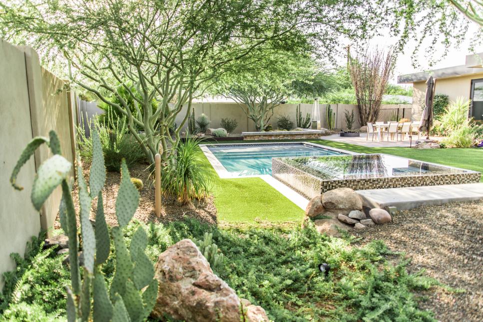Lush Southwestern Backyard Complete With Swimming Pool Hgtv S Ultimate Outdoor Awards Hgtv,Best Usb Charging Station For Apple Products