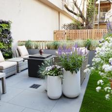 Small Patio With Planters