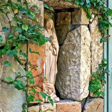 Outdoor Niche With Statue