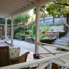 Porch and Raised Garden