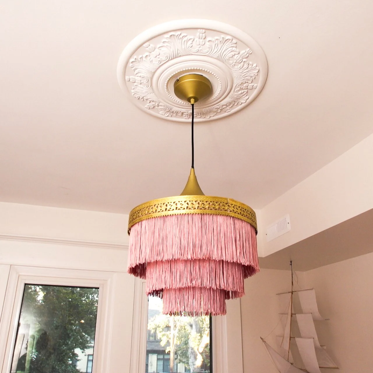 Light Up Your World DIY Fringe Chandelier HGTV