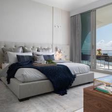 Modern Neutral Toned Beachfront Master Bedroom 