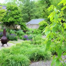 Garden and Patio With Chiminea