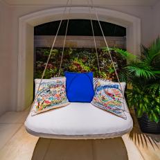 Swing With Colorful Pillows