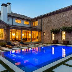 Courtyard With Pavers and Pool