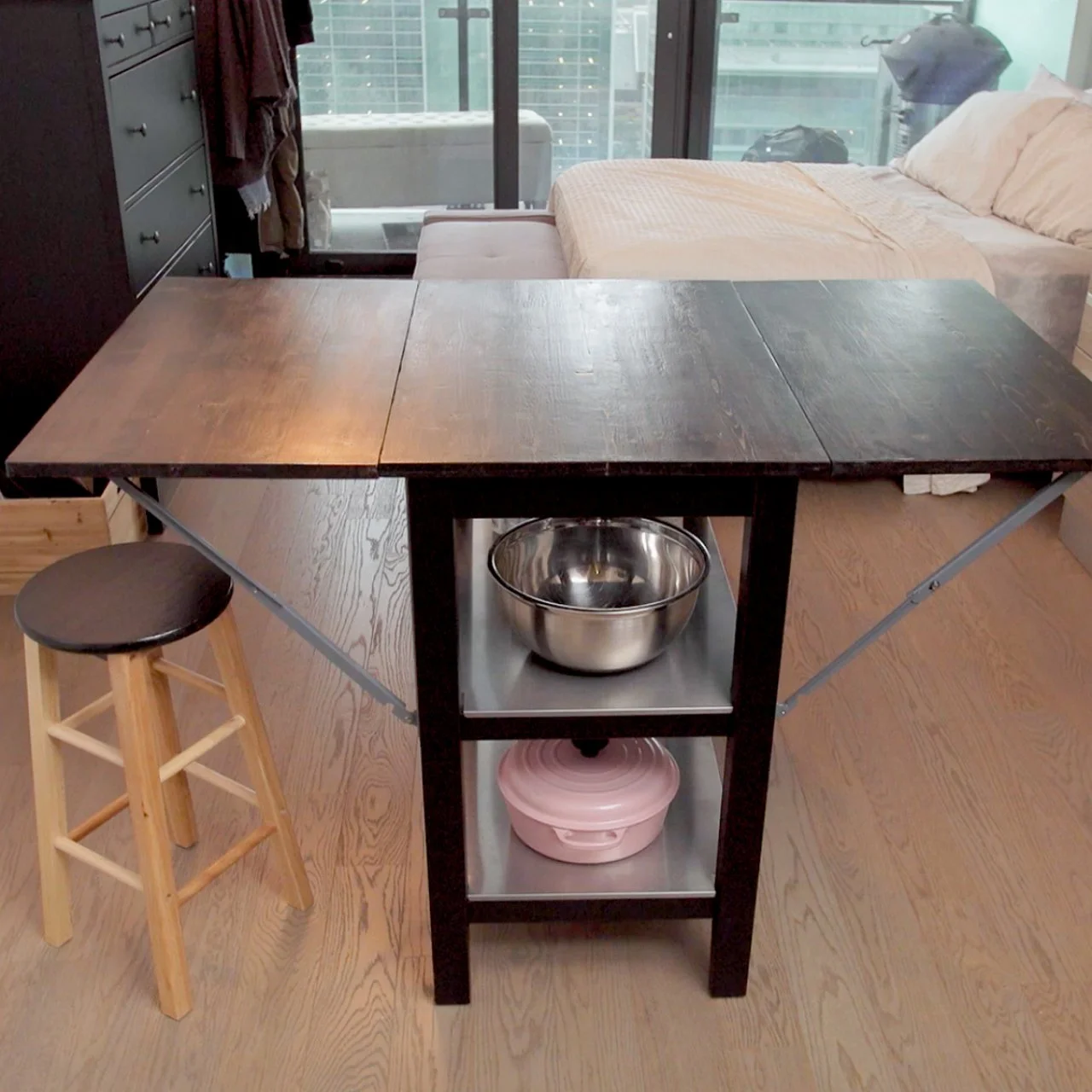 Kitchen island folding table discount