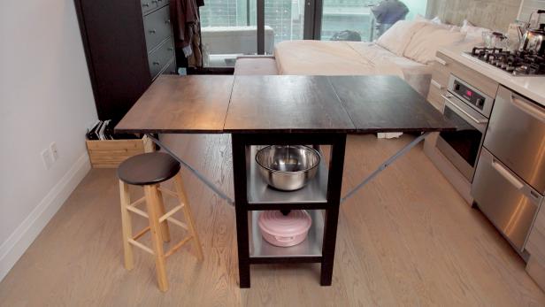 Diy Kitchen Island With Folding, Kitchen Island Wood Table Top