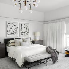 Punches of Black Add Chic, Modern Touch to Master Suite