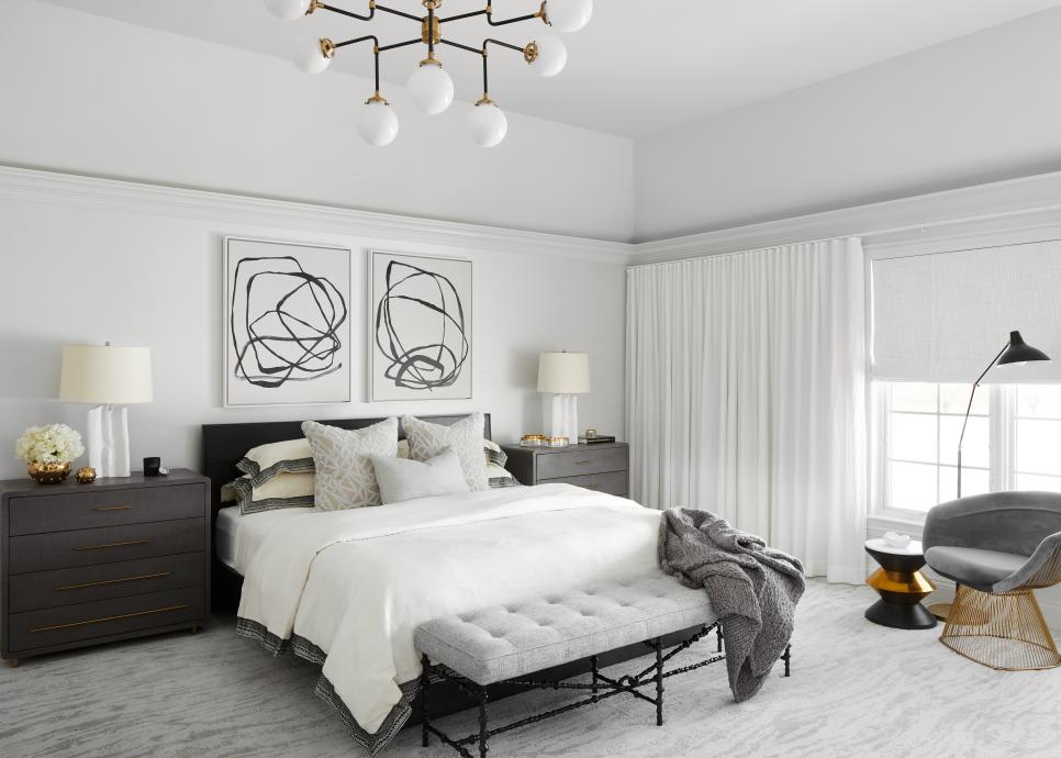 Punches of Black Add Chic, Modern Touch to Master Suite | HGTV