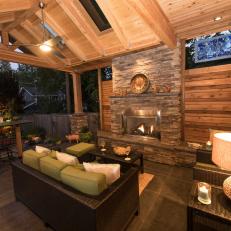 Outdoor Lounge With Vaulted Ceiling