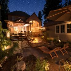 Patio With Landscape Lighting