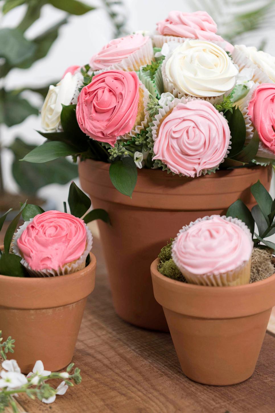 DIY Cupcake Bouquet in a TerraCotta Pot HGTV DIY Cupcake Bouquet in a TerraCotta Pot HGTV