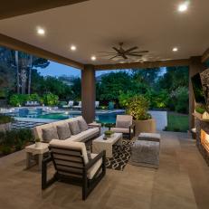 Covered Patio With Sitting Area