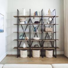 Open Shelving Unit With Baskets