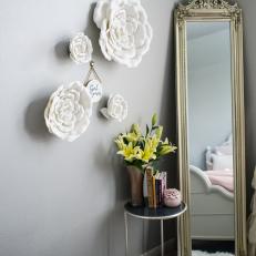 Floor Mirror and 3-D Roses